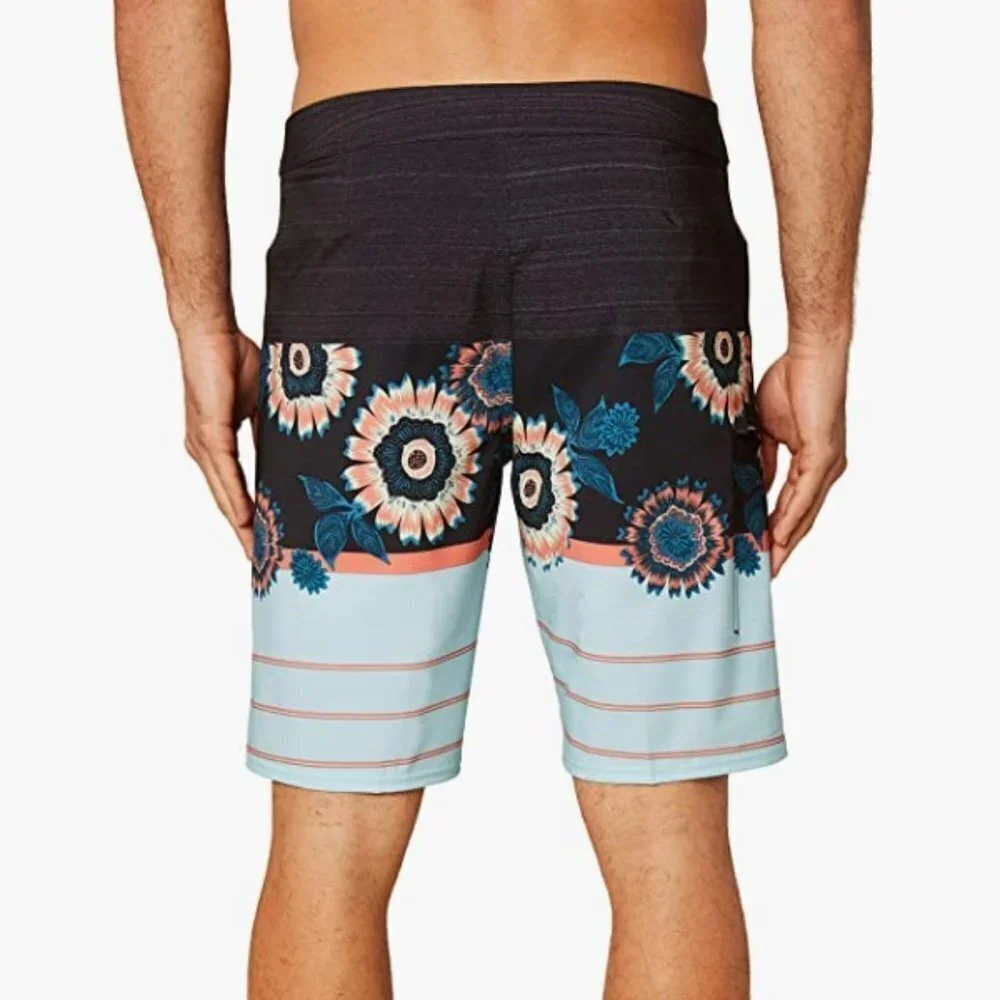 Water Resistant Hyperfreak Stretch Swim Boardshorts, 20 Inch Out seam, Size 34